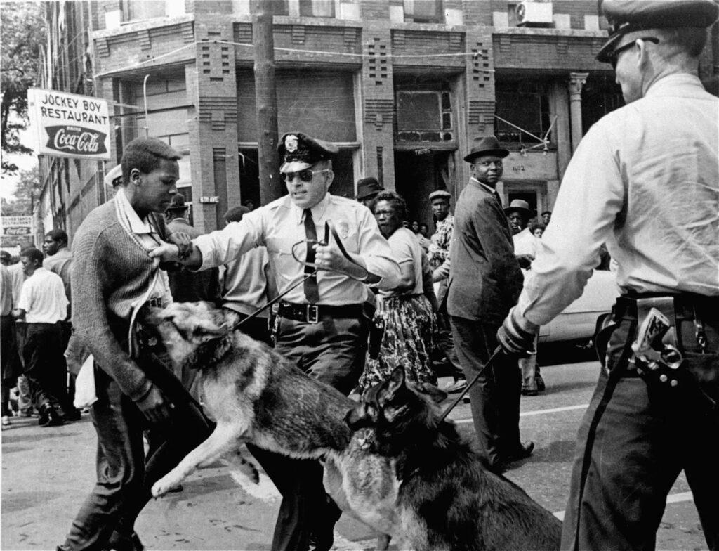 demonstrator rights police dog reaction Alabama Birmingham May 3 1963