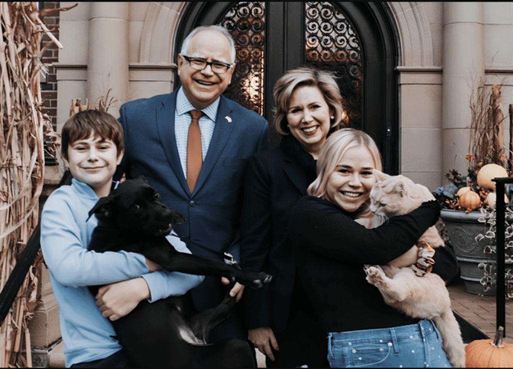 Governon Tim Walz and his loving kids