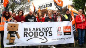 p 1 thousands of amazon workers in europe stage black friday strike